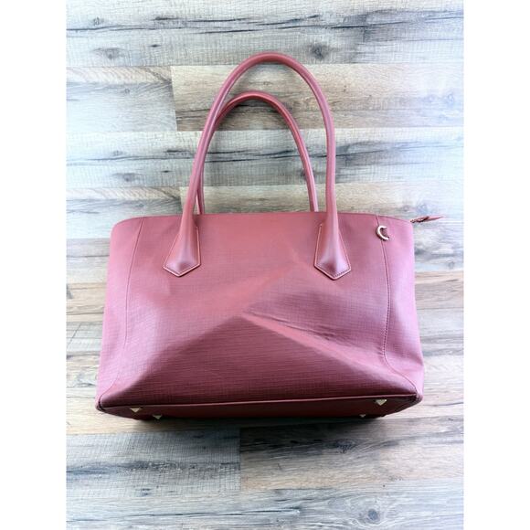 DAGNE DOVER Red Leather SIGNATURE LEGEND TOTE - Picture 3 of 11